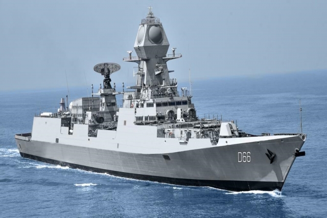 Indian Navy Inducts First Project 15B Stealthy Guided-Missile Destroyer
