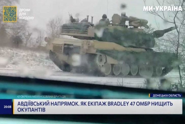 U.S.-made M1A1 Situational Awareness Abrams Tanks Spotted at Ukraine's Donetsk