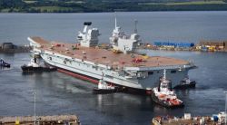 HMS Queen Elizabeth Carrier's Radar Switched On