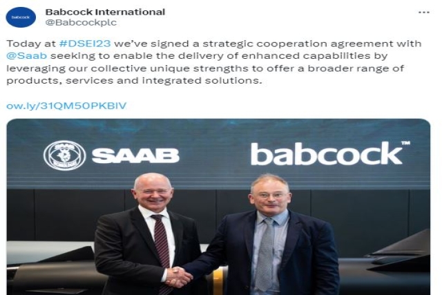Babcock, Saab to Develop New Corvette