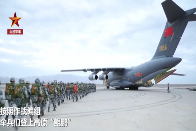China Airdrops Artillery Pieces, Paratroopers Near Indian Border Using Y-20 Plane