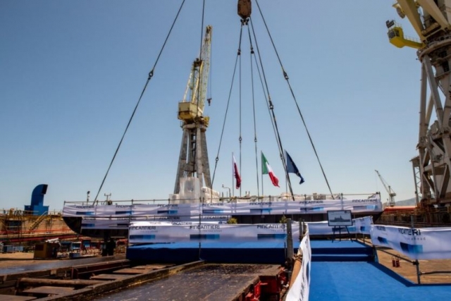 Fincantieri Lays Keel for Qatari Navy's Amphibious Warship
