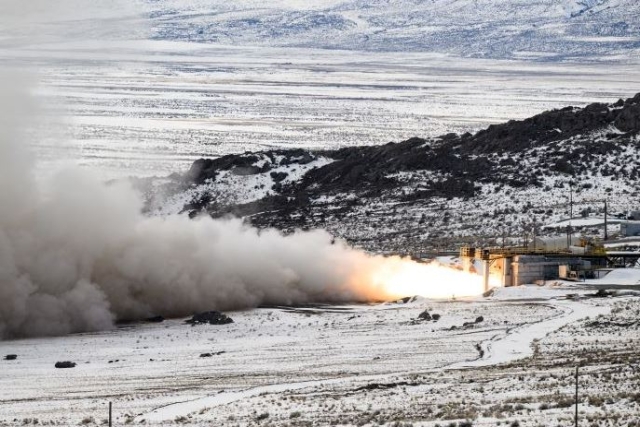 Northrop Tests Stage-One Solid Rocket Motor for Sentinel ICBM