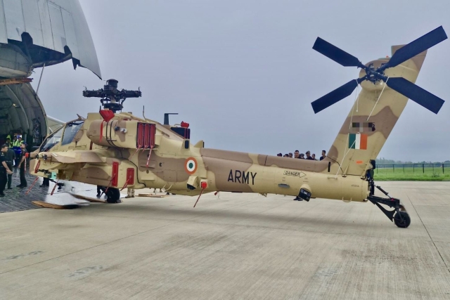 Indian Army Receives AH-64E Apache Helicopters
