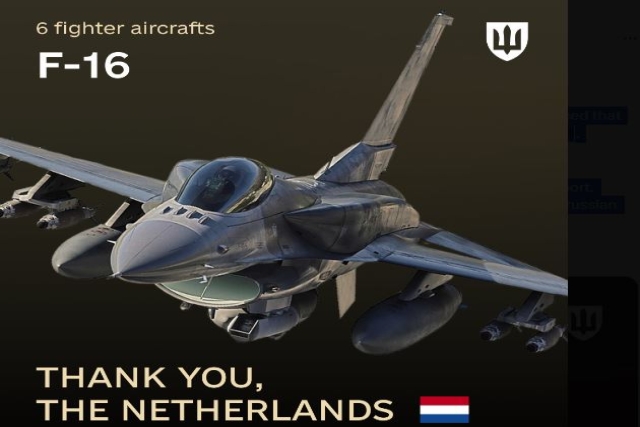 Netherlands Boosts Military Aid to Ukraine with Six More F-16 Fighter Jets