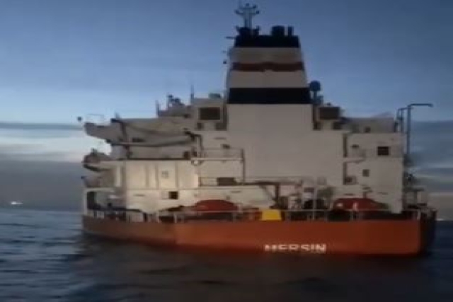 Turkish-owned Oil Tanker Sinking after Attack Blamed on Ukrainian Sea Drones