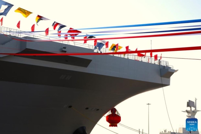 China Launches World's First Electromagnetic Catapult-Equipped Amphibious Assault Ship