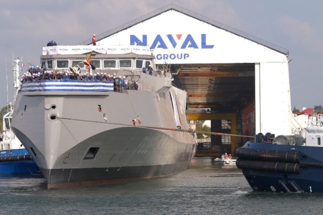 Greece Launches Second FDI Frigate HS Nearchos in Lorient