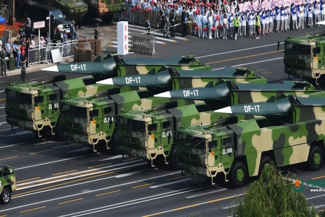 China Shows off DF-17 Hypersonic Missile from Mobile Launcher