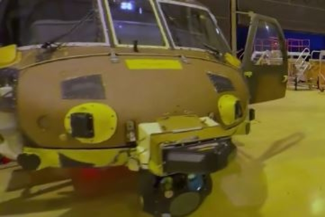 Turkish T-70 Helicopter Equipped with Electronic Warfare, Targeting Systems