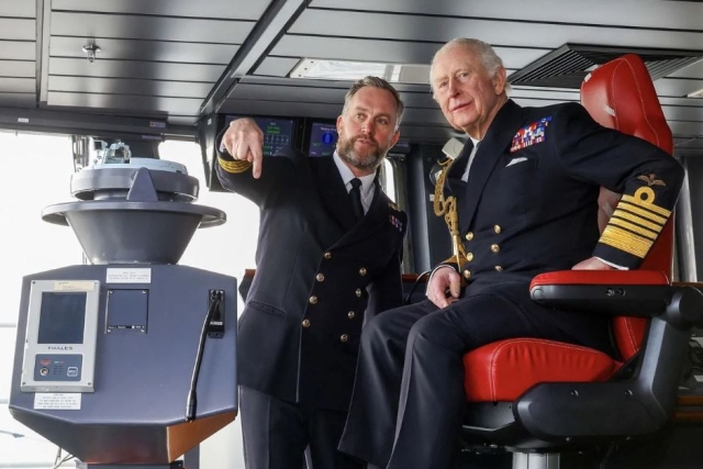 King Charles Becomes First Reigning Monarch in Nearly 40 Years to Board U.K. Royal Navy Warship at Sea