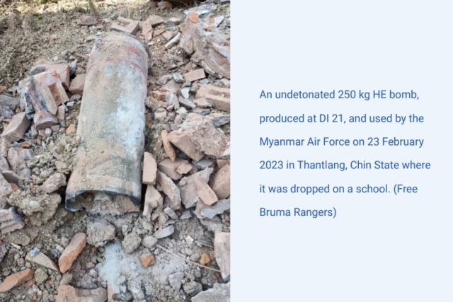 Chinese Firm Helping Myanmar Make Bombs Used Against Civilians: Report