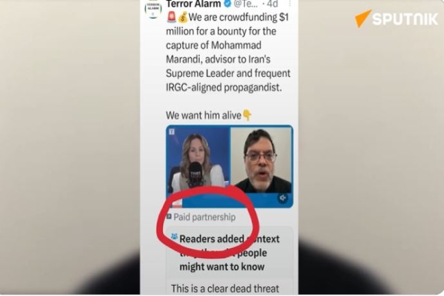 Iranian Professor Alleges Israel-Ukraine-Linked Kidnapping Threat Fundraiser on X 