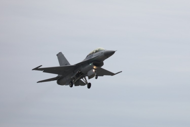 Romanian Pilot Performs Maiden Flight at European F-16 Training Center
