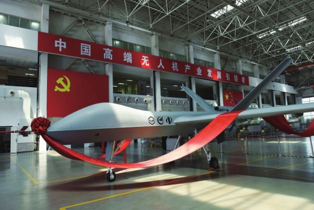 China's AVIC Rolls Out First Wing Loong-2 Civilian Drone for Weather Monitoring