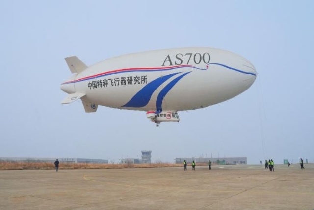 China's AS700D Electric Airship Completes First Flight