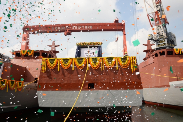 Indian Navy’s First 3 of 8 Anti-Submarine Warfare Ships Launched