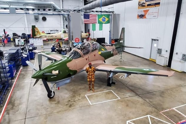 First Six A-29 Super Tucano Light Attack Aircraft Depart U.S. for Nigeria