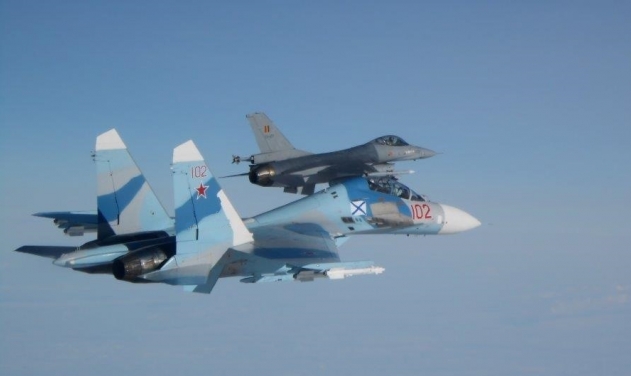 Belgian F-16s Intercept Russian Su-27 Fighters over Baltic Sea