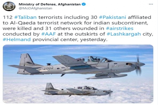 Air Srikes Kill 30 Pakistan-Affiliated Al-Qaeda Terrorists: Afghan MoD