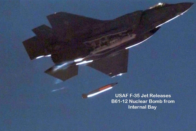 USAF F-35 Jet Launches B61-12 Nuclear Bomb from Internal Bay