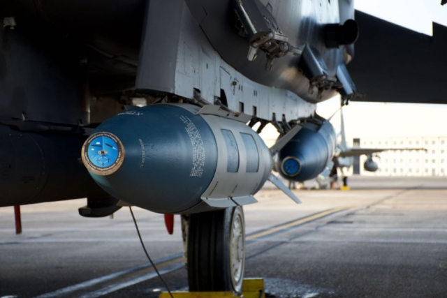 U.S.A.F. F-15E Completes First Launch of Maritime JDAM Munition