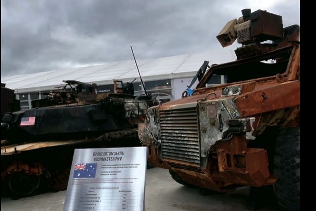 American, British, German Armor Seized in Ukraine on Display at Army 2024