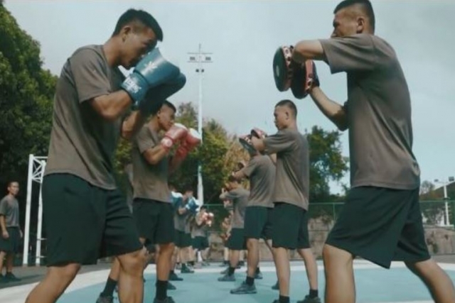 Kick-boxing Training for PLA Hong Kong Soldiers to Deal with 'Separatists’