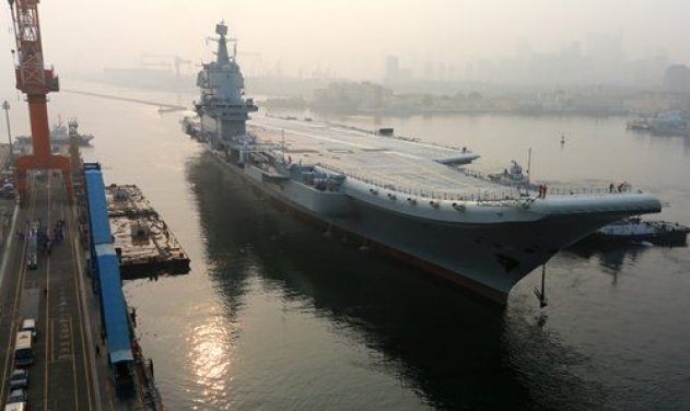 China’s First Domestically-built Aircraft Carrier Begins Sea Trials