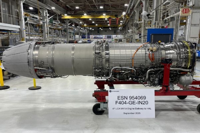 GE Aerospace Hands Over Fourth F404–IN20 Engine to HAL
