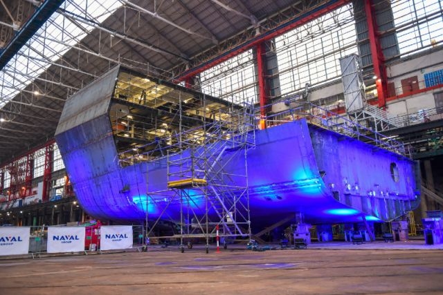 Naval Group Lays Keel for the French Navy's First FDI Frigate 