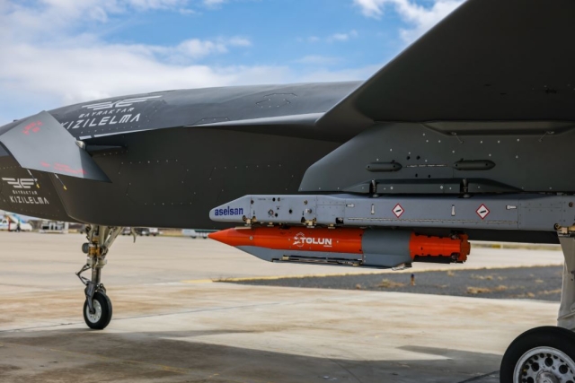 Bayraktar Kizilelma Unmanned Jet Completes First Live-Fire Test with Tolun, Teber-82 Munitions