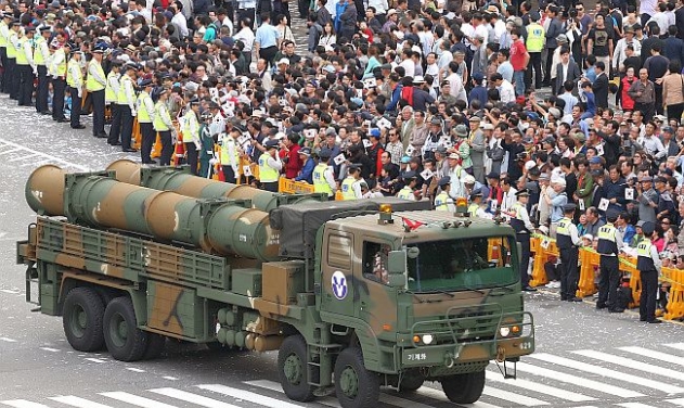 Seoul Displays 800Km Ballistic Missile, Hyunmoo to Target North