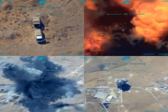 Turkish Drones Strike Kurdish Ammo Truck 