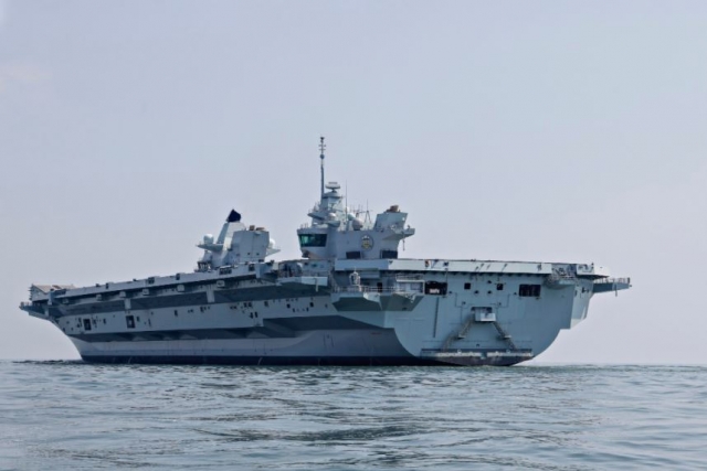 UK Royal Navy’s HMS Prince of Wales Aircraft Carrier Departs for Sea Trials