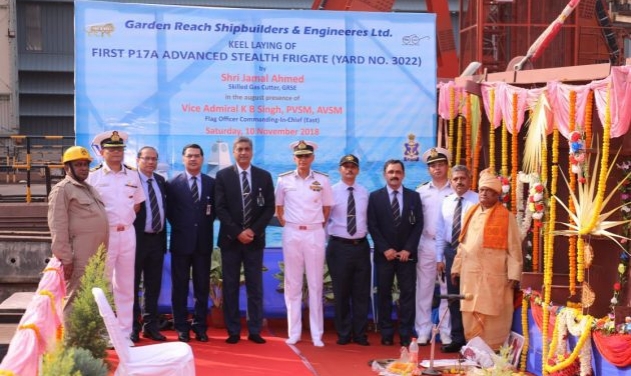 Indian GRSE Starts Work on First of Three Stealth Frigates