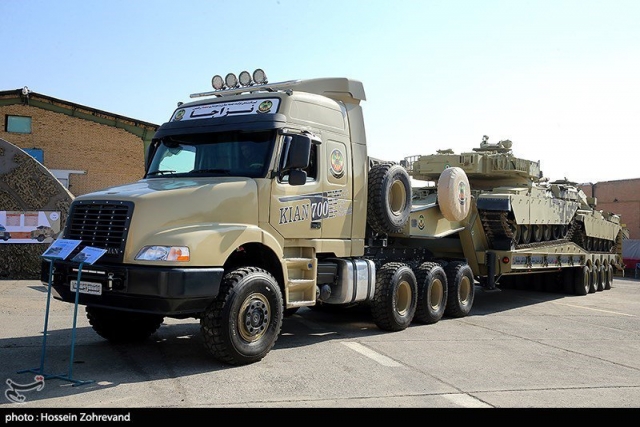 Iran Unveils 'Kian 700' Transporter to Haul Two Tanks