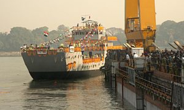 GRSE Launches Indian Navy’s Eighth Landing Craft Utility