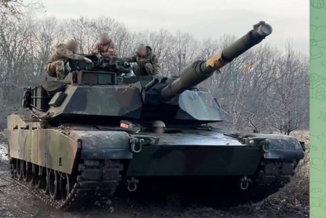 M1A1 Abrams Tank Spotted on the March in Ukraine