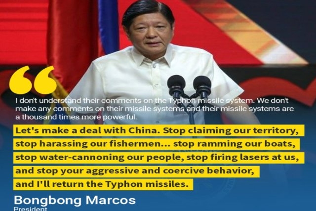 Philippines' Marcos Offers to Return U.S. Missiles If China Stops Harassing its Ships