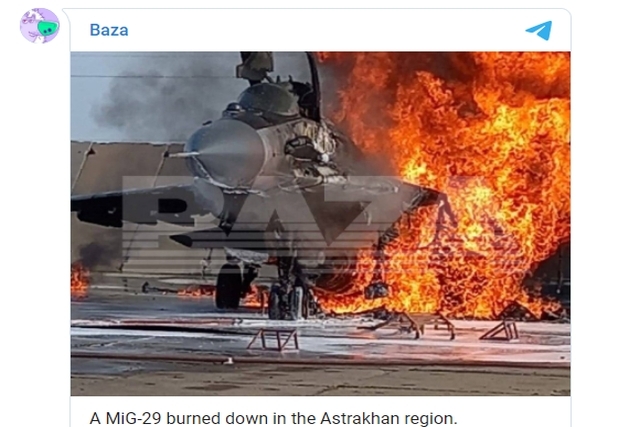 Russian MiG-29 Burns Down in Accidental Fire, Follows Fatal Crash 5 Days Ago