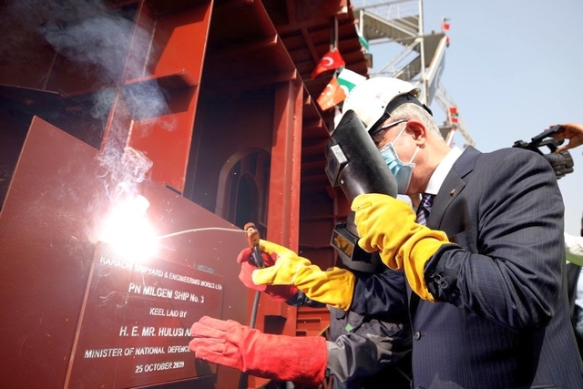 Keel Laid for Third MILGEM Warship, First to be Built in Pakistan