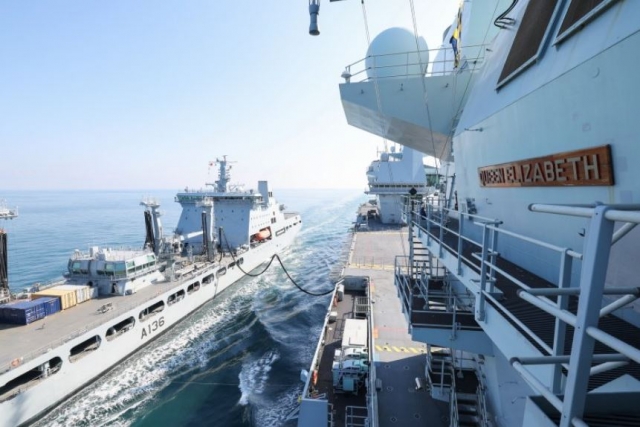UK Royal Navy’s HMS Prince of Wales Aircraft Carrier Departs for Sea Trials