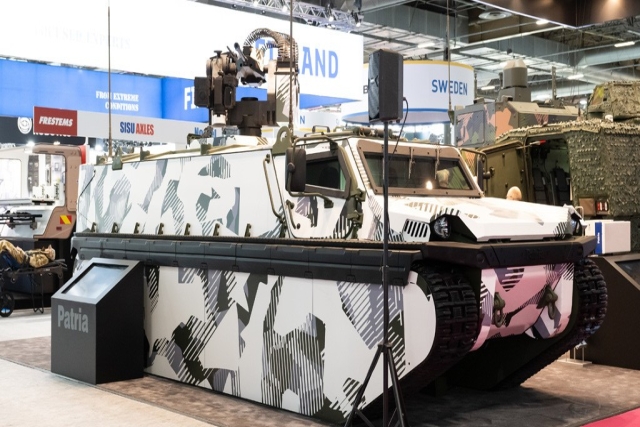 Patria Unveils New Armored Tracked All-Terrain Platform ‘FAMOUS’ at Eurosatory