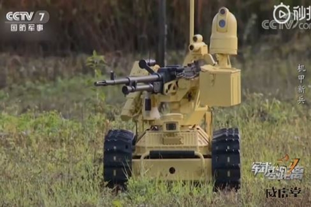 Chinese Army Introduces Armed Midget Robots