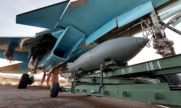 Russian Su-34 Planes Drop Massive Ordnance Bomb on Terrorists’ Ammo Depot in Syria