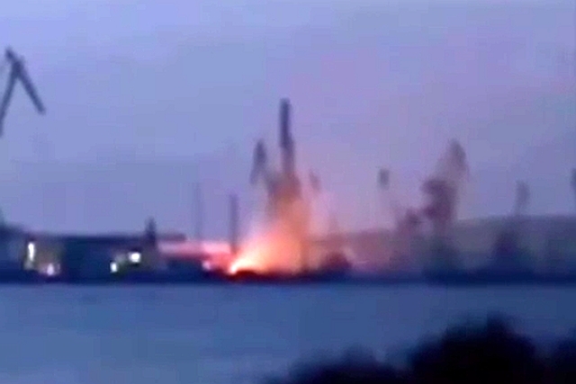 Ukraine Air Force Claims SCALP Missile Hit Russian Warship in Krech Shipyard