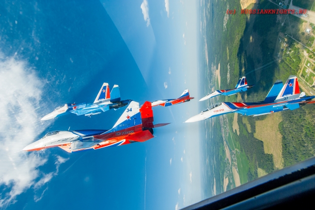 Russian Knights Aerobatic Team Get 4 New Su-35S Jets 