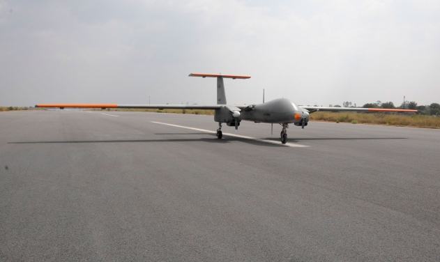 Speed Taxi Trial of Landing Gear of Indian Rustom 2 UAV