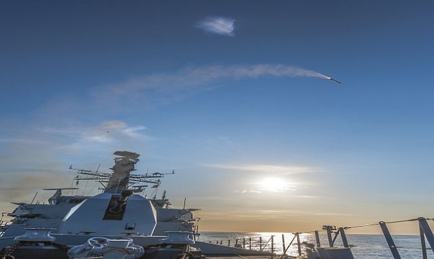 First Firing of Sea Ceptor Air Defence System by UK Royal Navy Ship